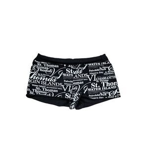y2k spellout graphic mini shorts